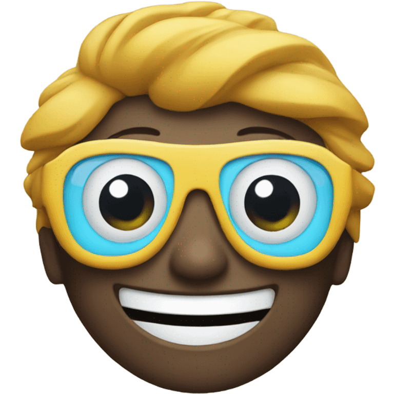 HAPPY FACE WEARING GOGGLES emoji