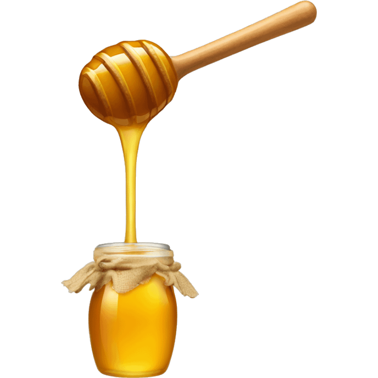 Honey dipper dripping honey emoji