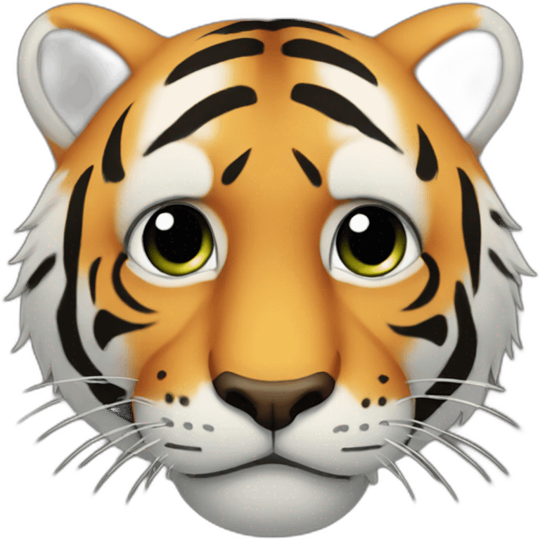 A tiger with tears emoji