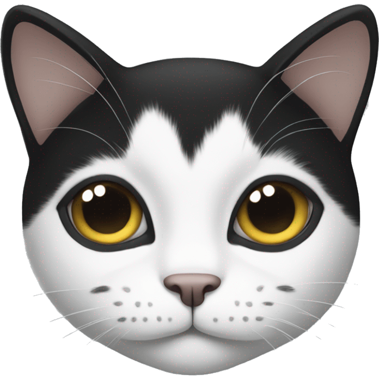 black and white cat emoji