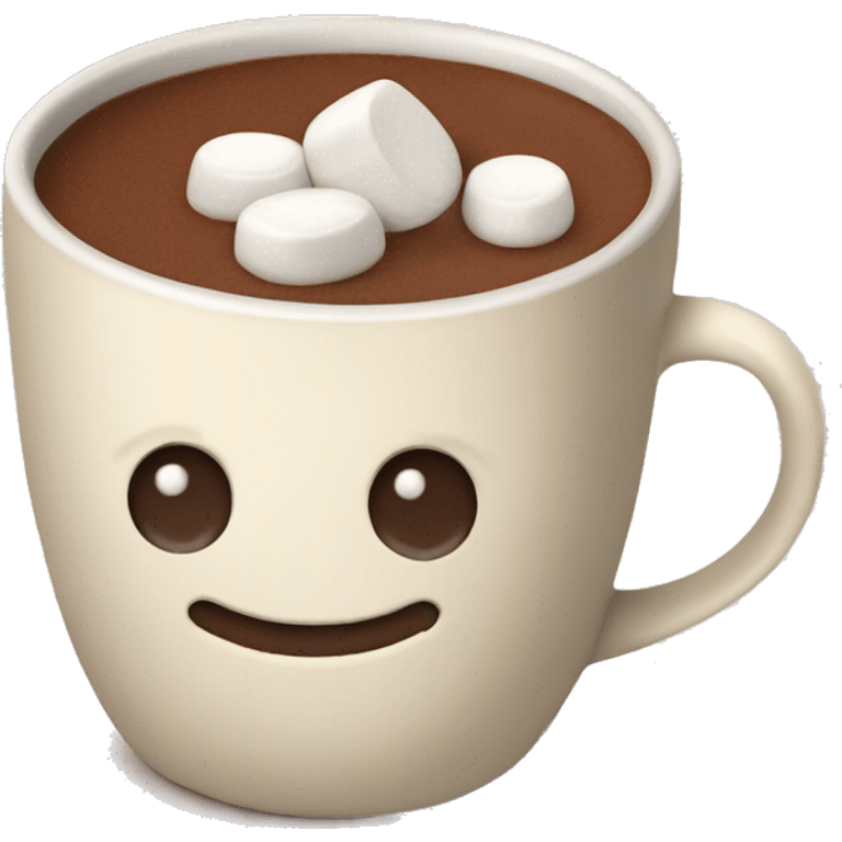 hot cocoa with marshmallows  emoji