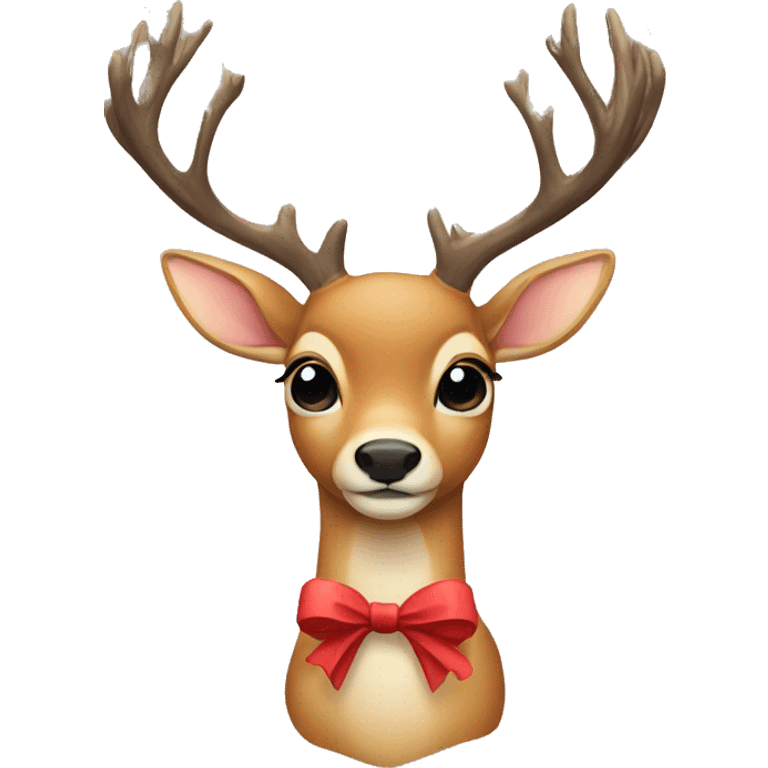 Deer with bow  emoji