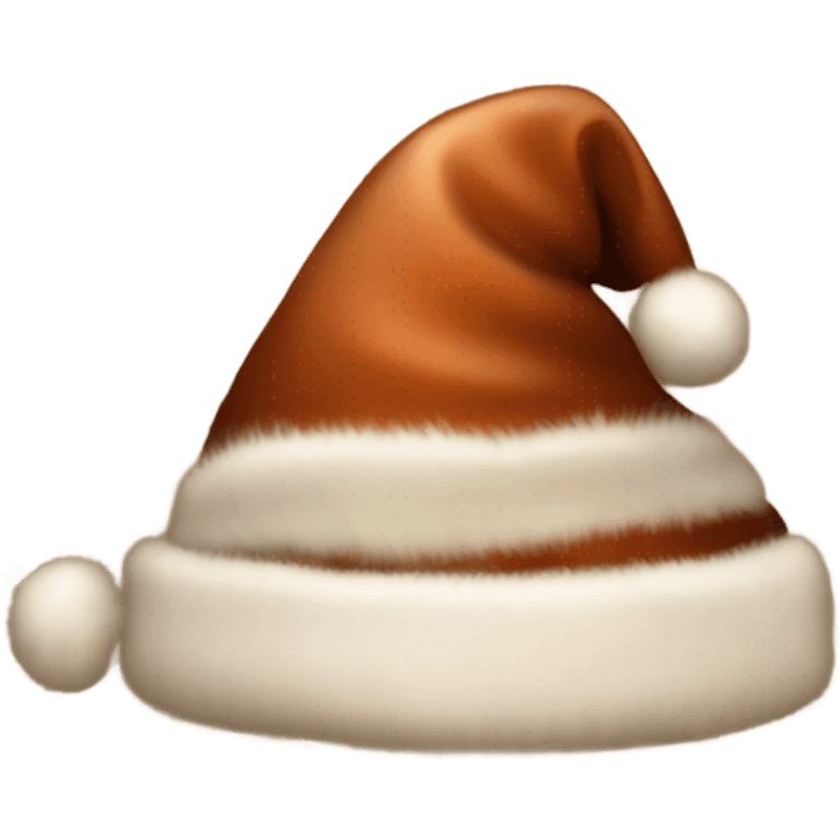 brown santa claus hat with shimmering garland emoji