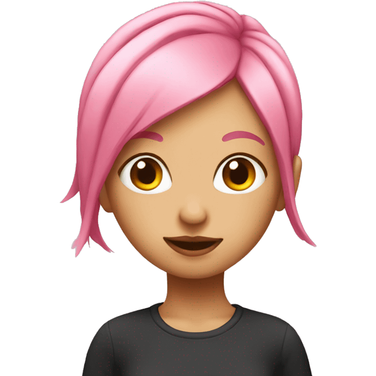 Pink hair girl emoji