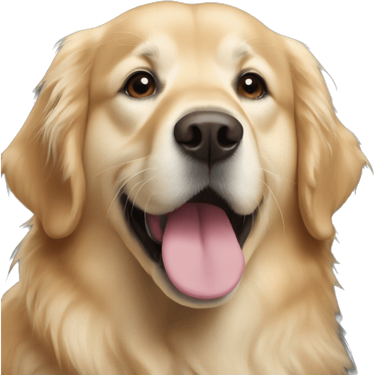 Golden retriever in Christmas  emoji