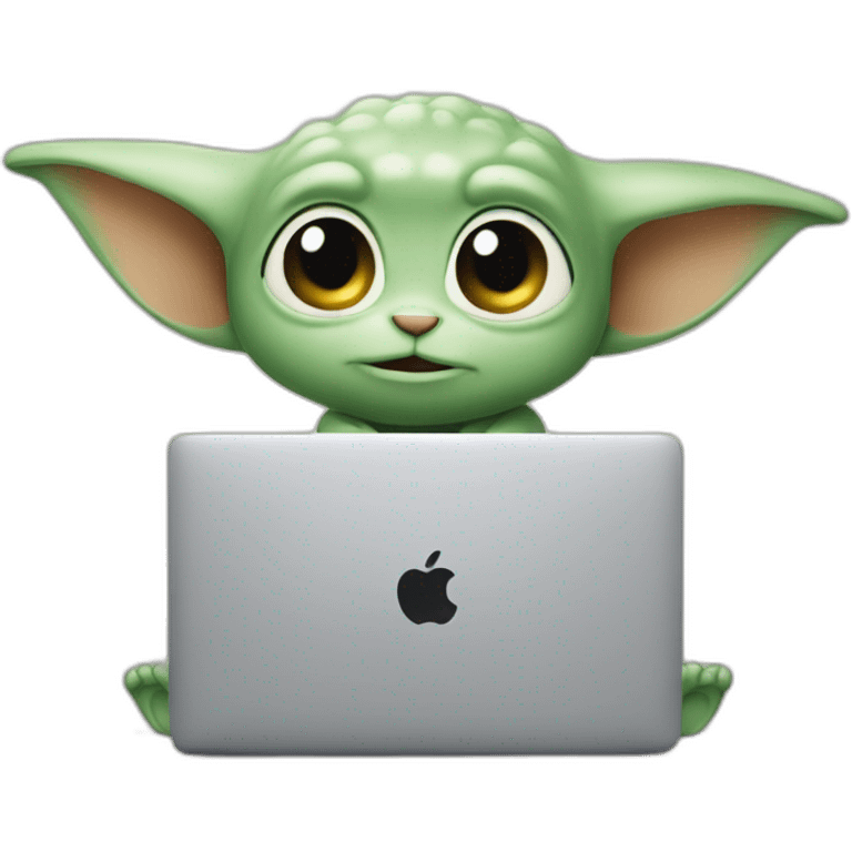 grogu with macbook emoji