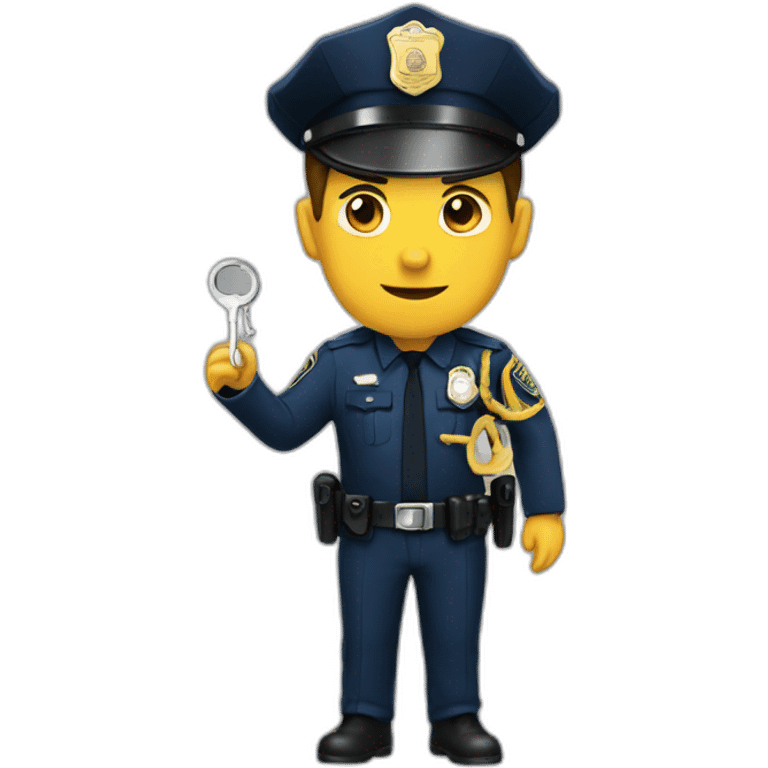 cop hold a key emoji