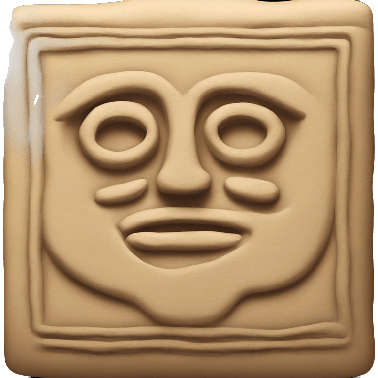 An ancient clay tablet emoji