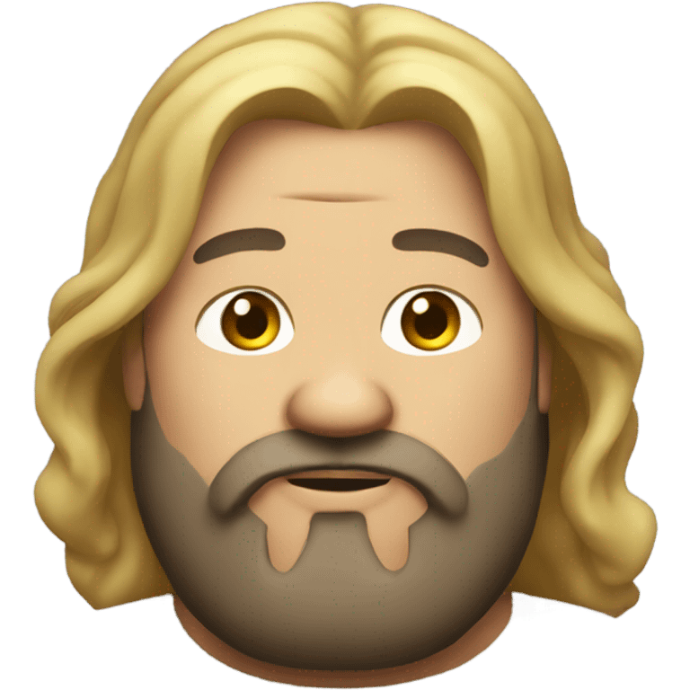 Fat guy with long hair and a goatee emoji