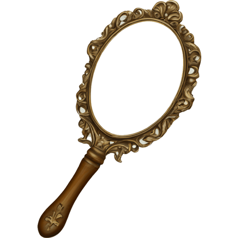 victorian style hand mirror emoji