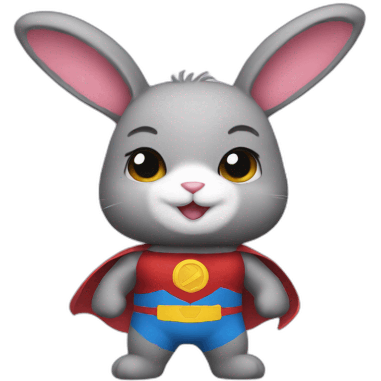 Superhero bunny emoji