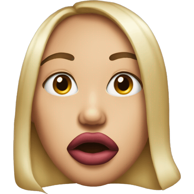 Baddie emoji with big lips emoji