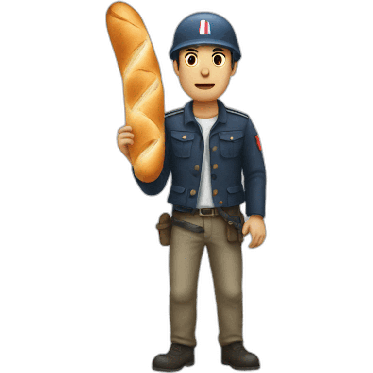 french riot baguette emoji