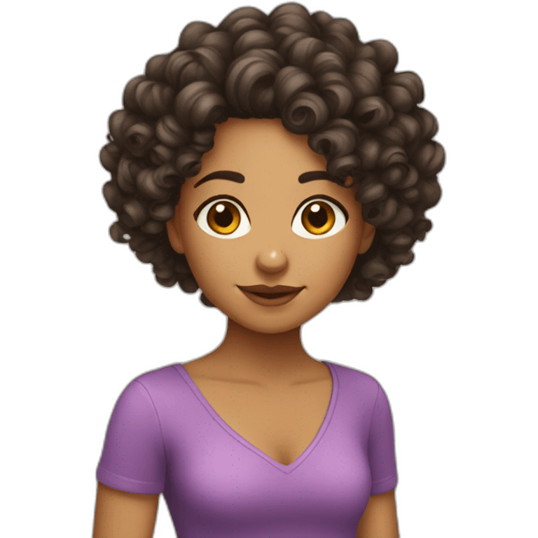 LATIN GIRL CURLY HAIR emoji