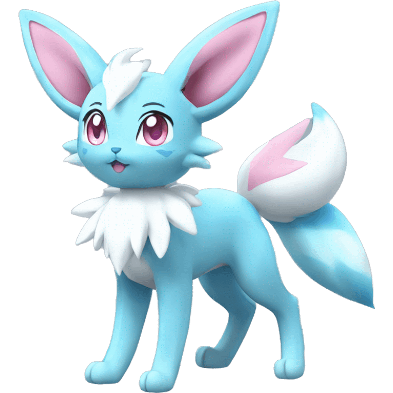 Kawaii Sylveon-Glaceon Full Body emoji