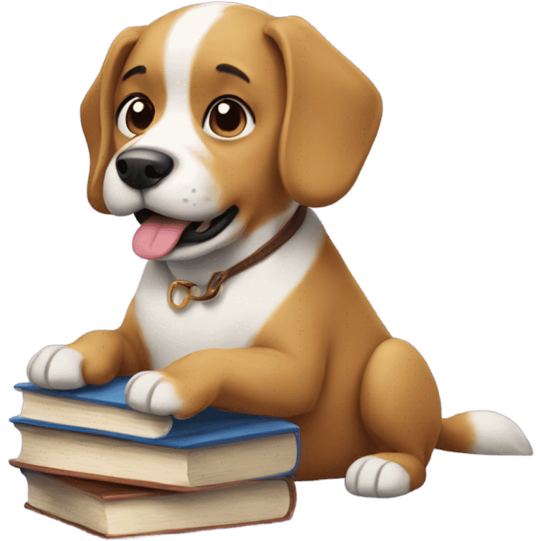 Dog with a book  emoji