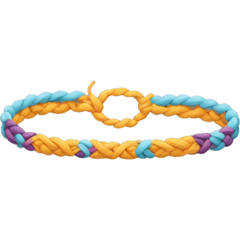 A friendship bracelet with “2 days “ on it emoji