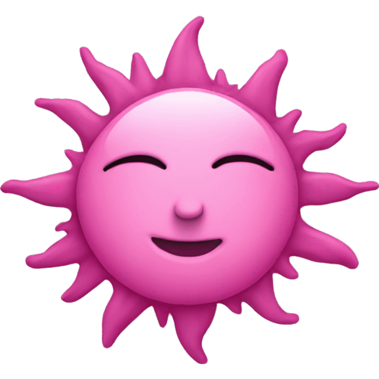 Pink sun emoji