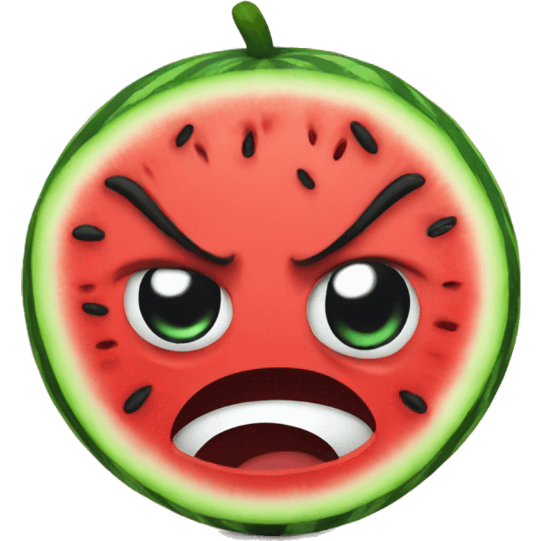 Angry watermelon  emoji