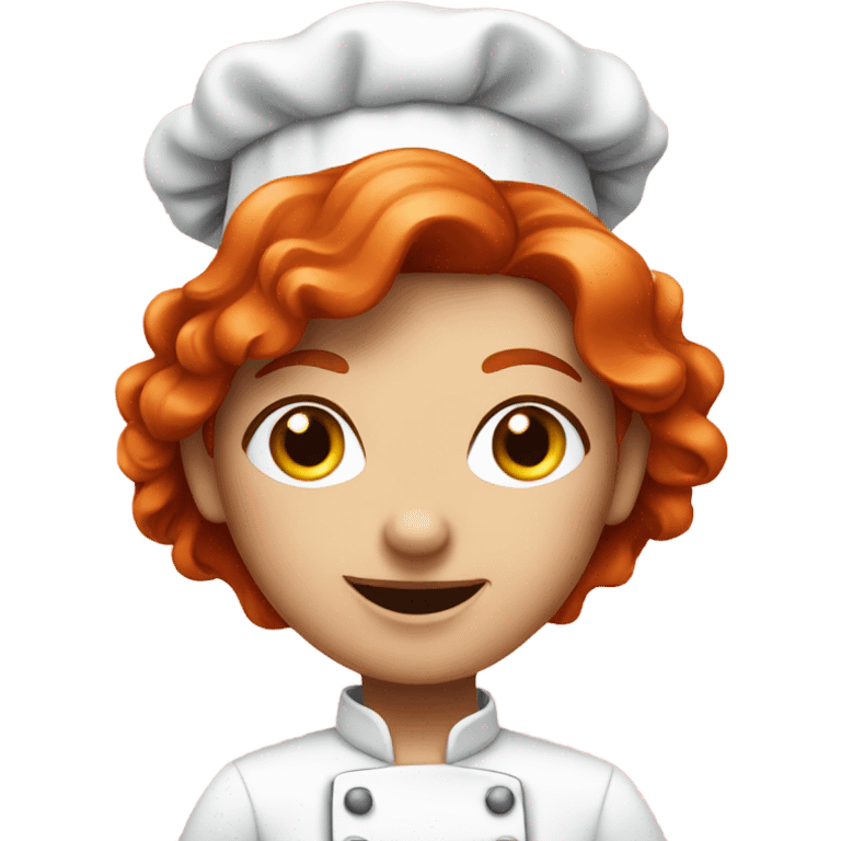 Red haired lady chef  emoji