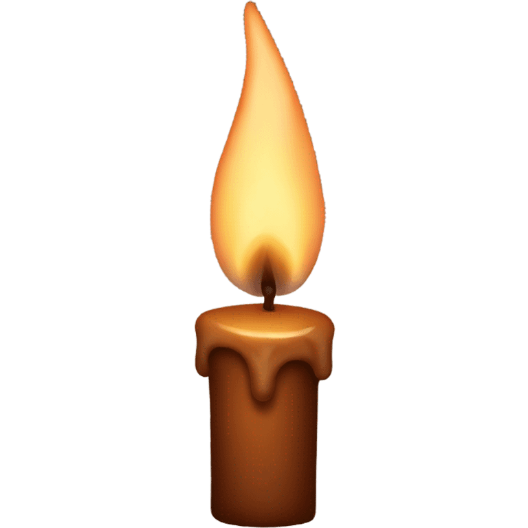 Brown candle emoji