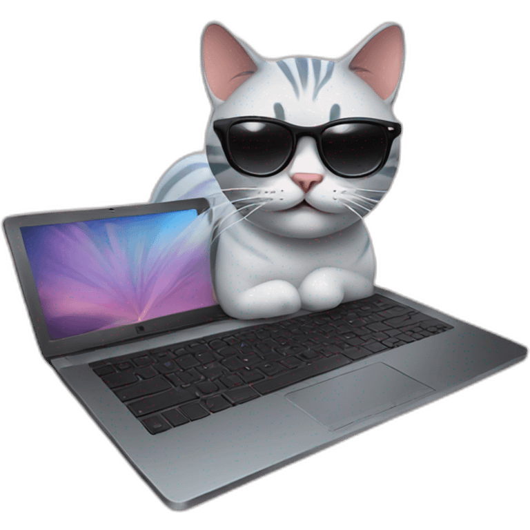 cool-cat-with-laptop emoji