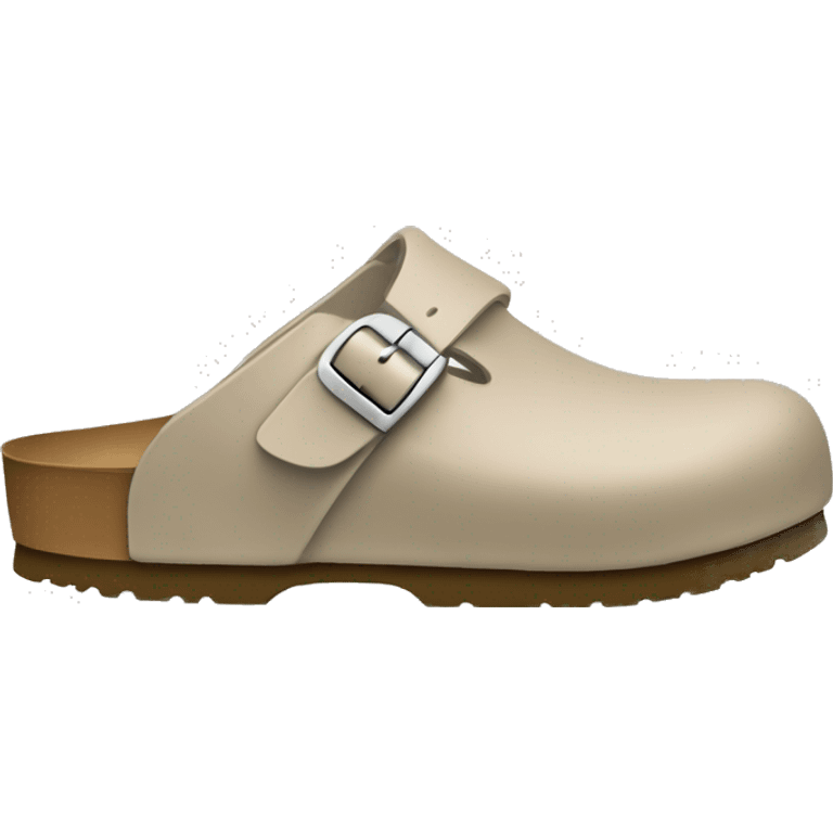 beige / grayish birkenstock clogs emoji