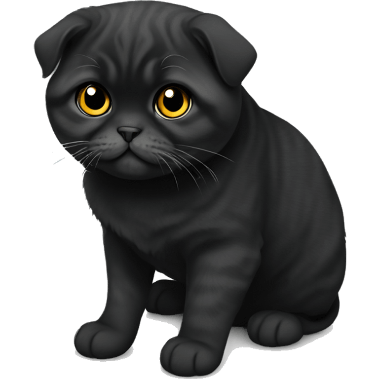 Black Scottish Fold emoji