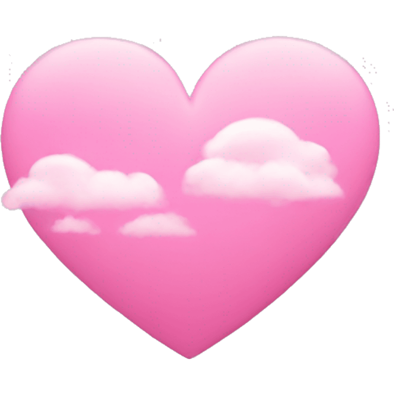 Pink heart with slightly pink clouds around it emoji