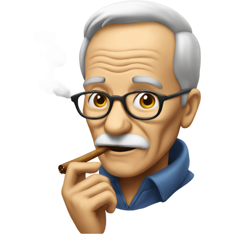 Old dude smokin emoji