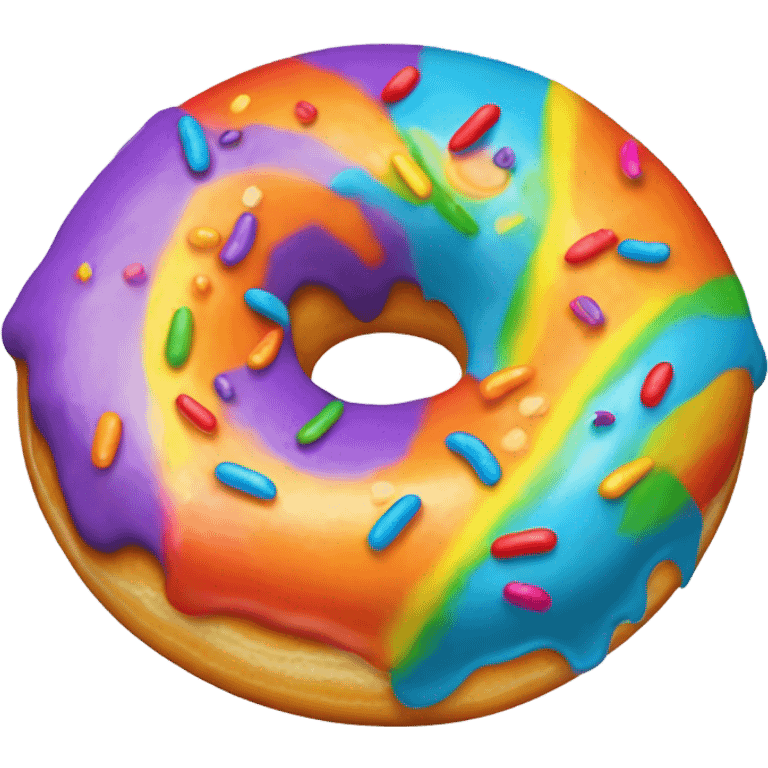 Rainbow donut emoji