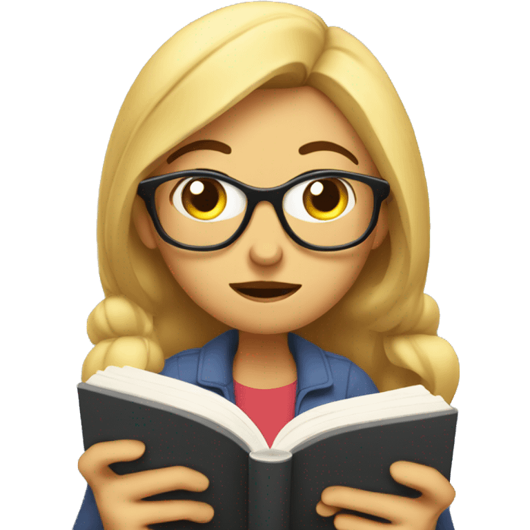 Puzzled woman scratching head while reading a book emoji