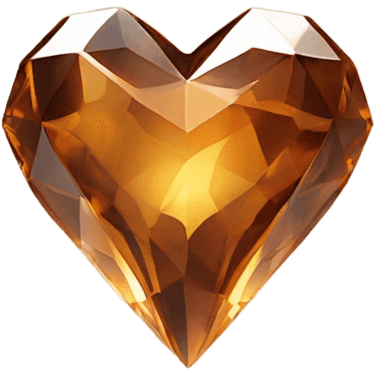 Brown crystal heart emoji