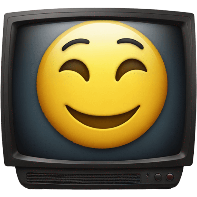 Tv with a happy face emoji