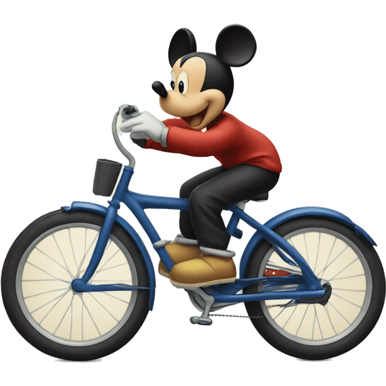 Mickey Mouse on a bike emoji