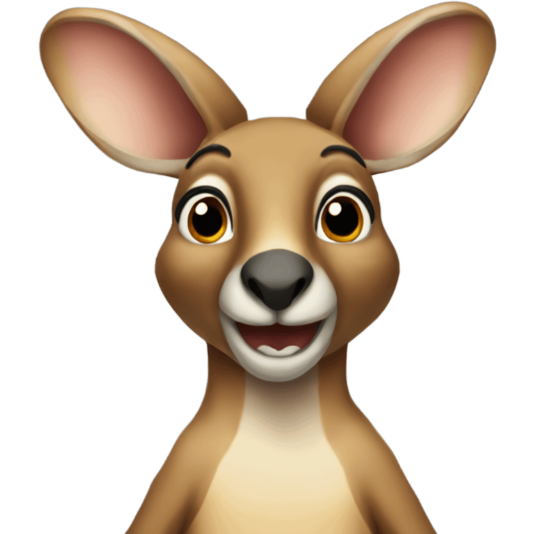 kangaroo with word foelevn emoji