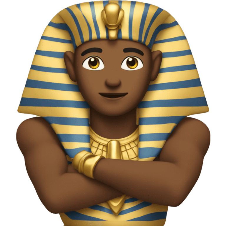 pharaoh making a heart with his hands emoji