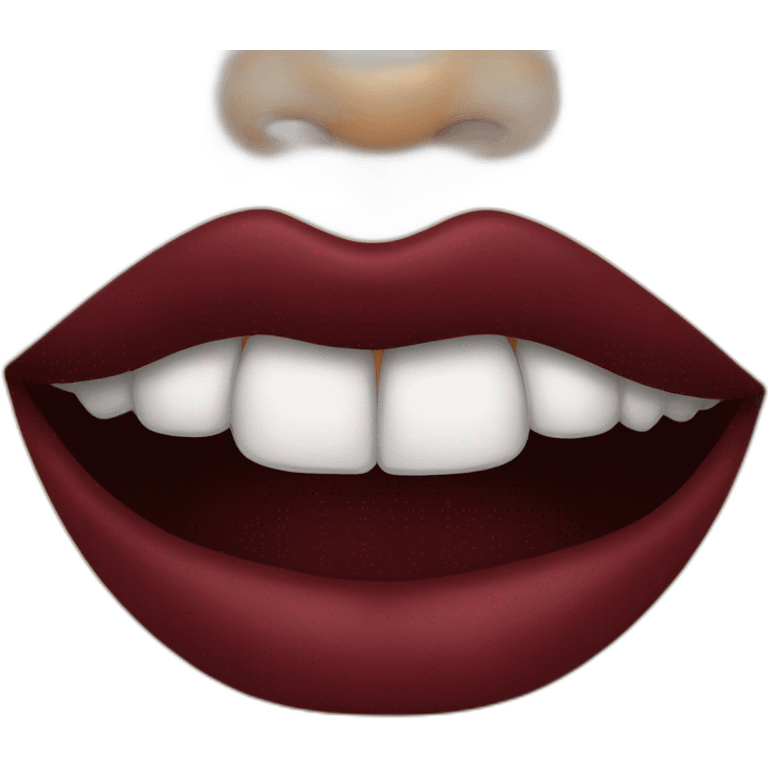 dark red lips emoji