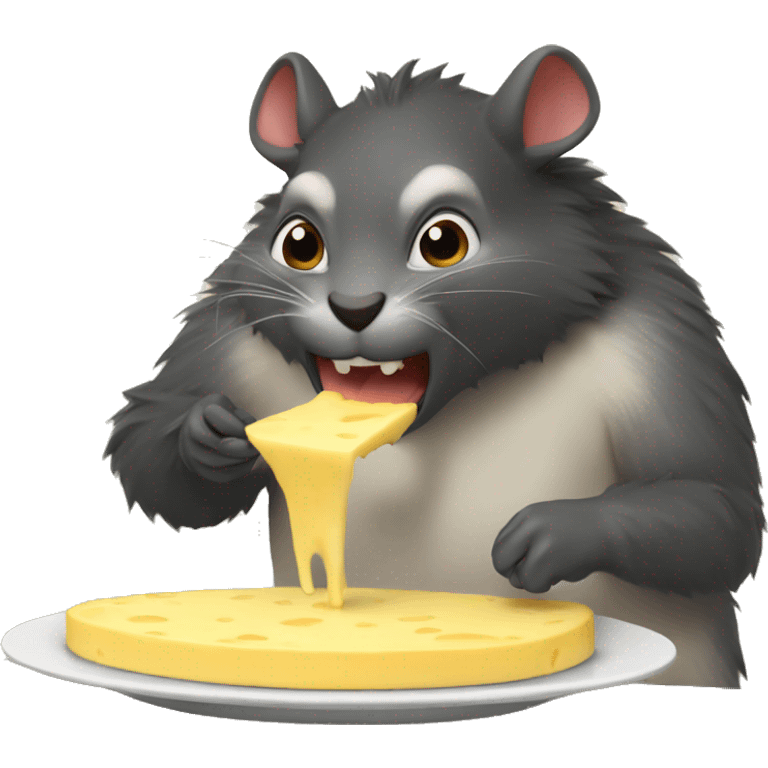 rata comiendo queso emoji