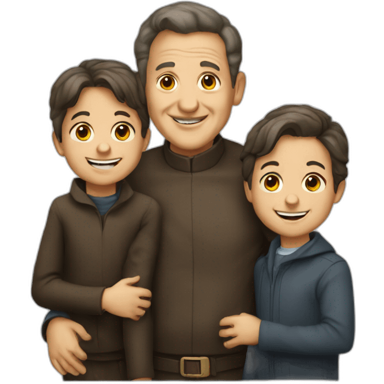 don bosco with 3 kids playing emoji