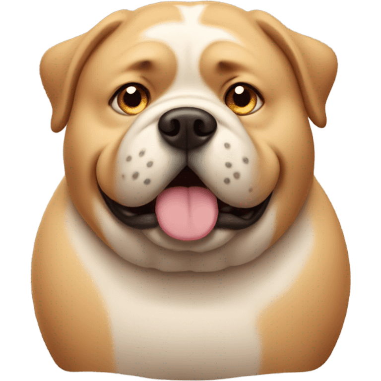 Extremely fat dog emoji