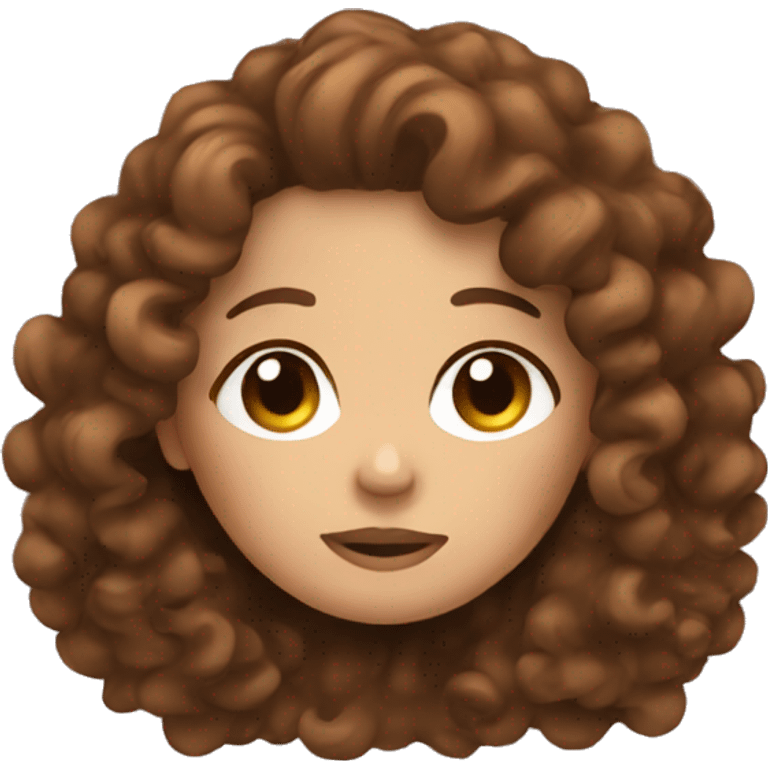 girl whit brown curly hair sleeping  emoji