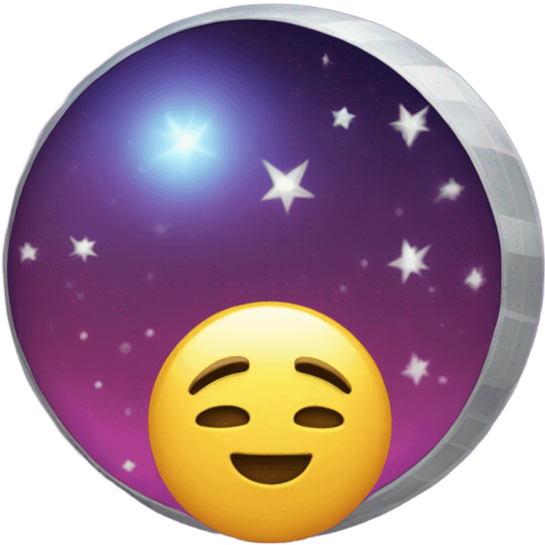 Disco moon  emoji