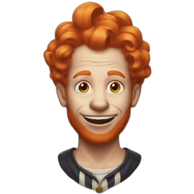 clown ginger hair emoji