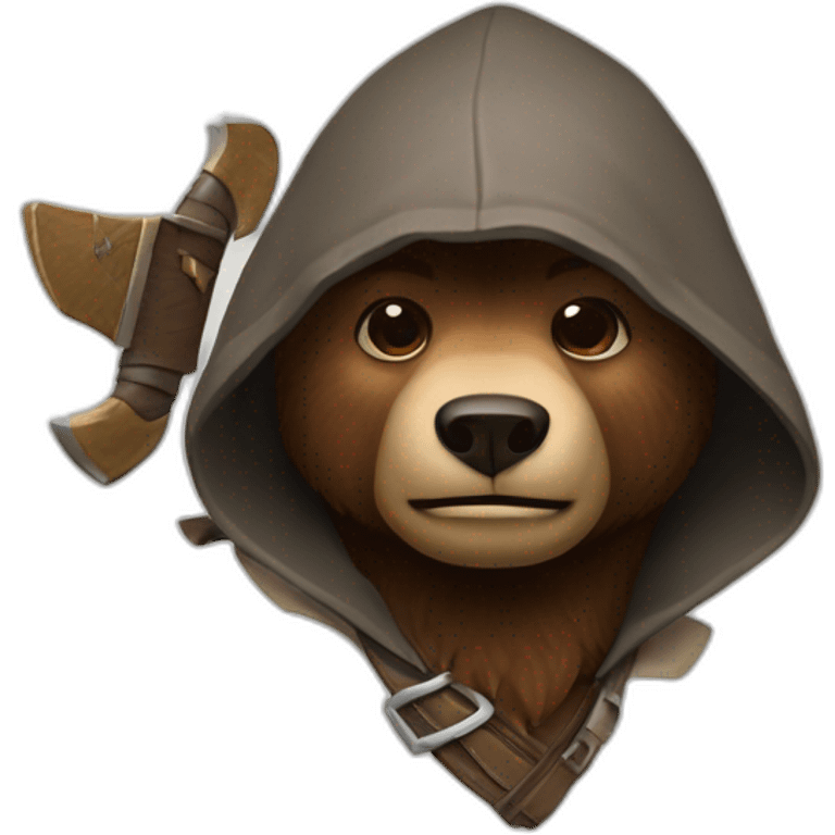 a brown bear with Assassin’s Creed emoji