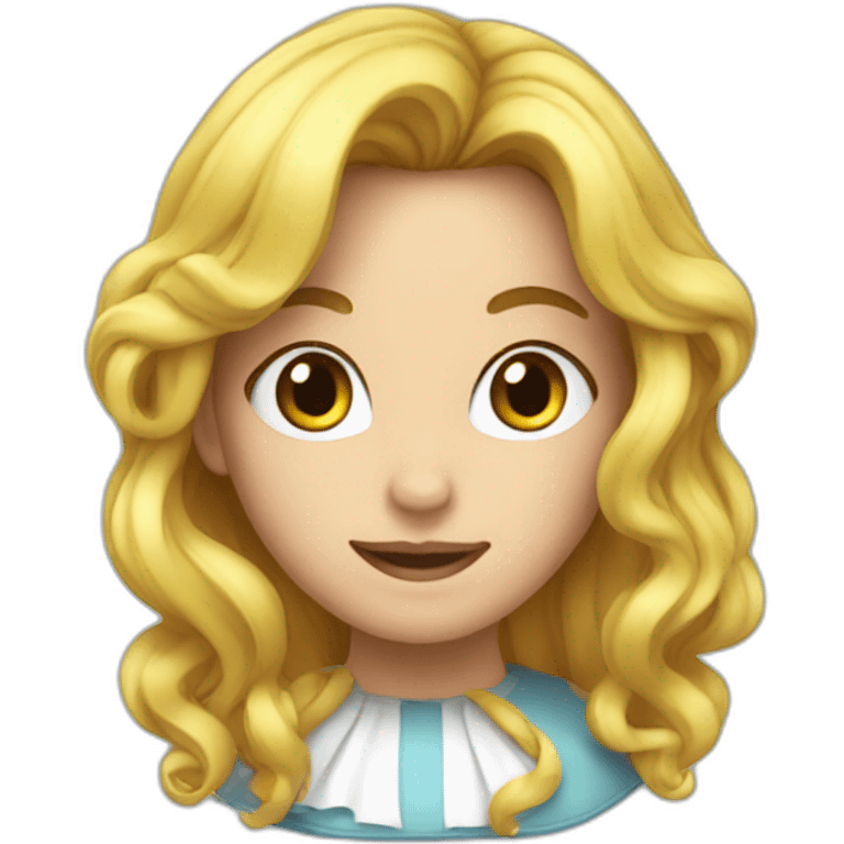 Alice avec des cheveux noirs emoji