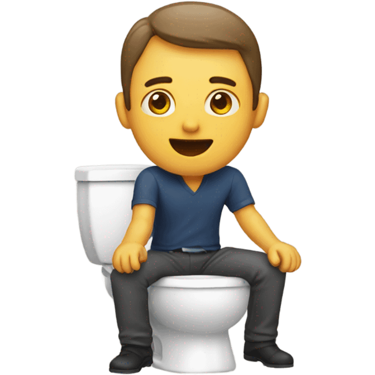 Man in toilet  emoji