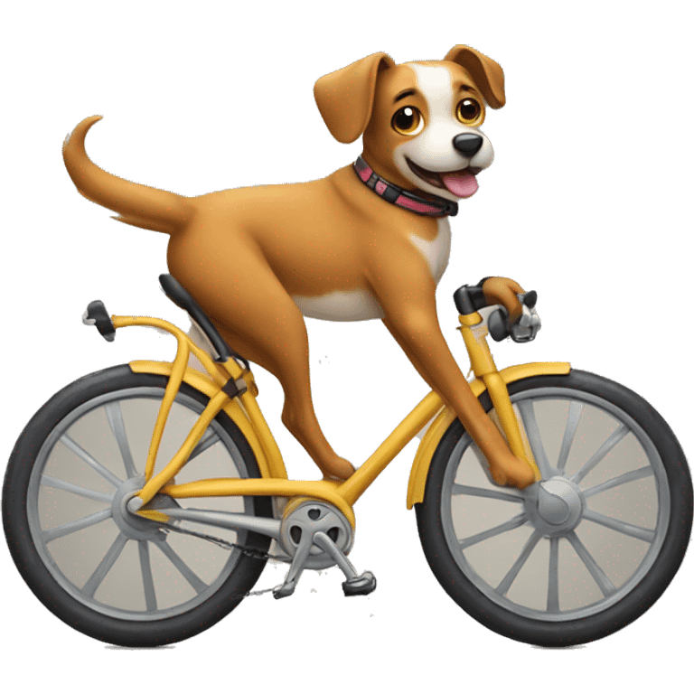 Dog on bike  emoji