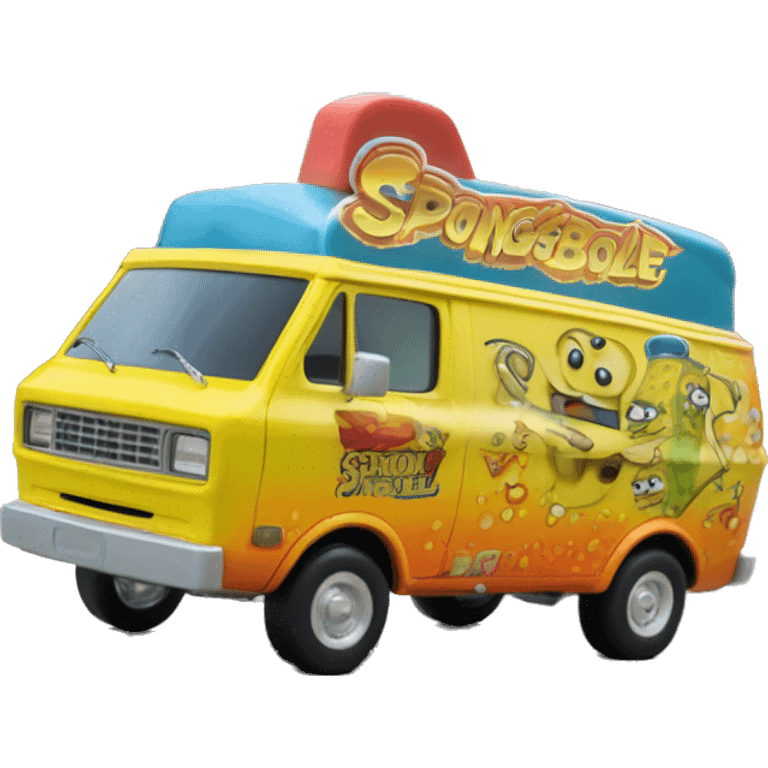 Hot wheel Premium SpongeBob 1985 Chevy Astro delivery van  emoji