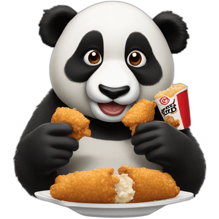 Panda eating kfc emoji